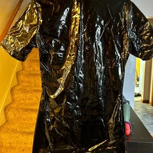 Pleather zip up dress